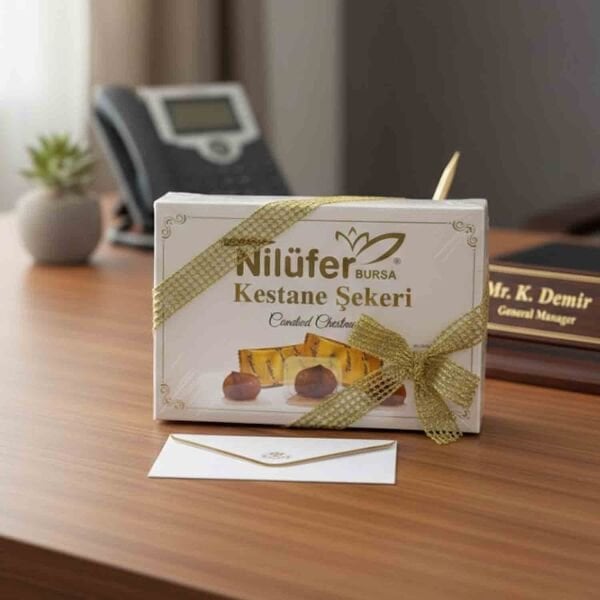 Kestane Şekeri Büyük Boy Hediyelik Kutu 570 Gr.
