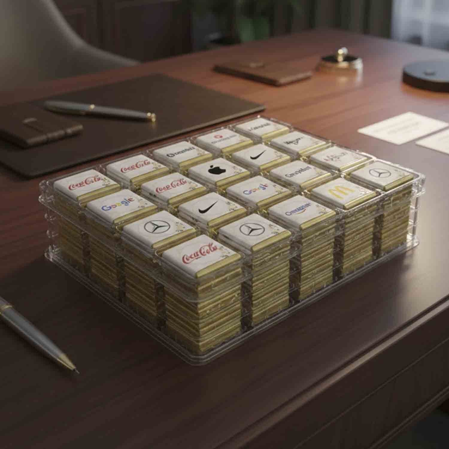 Pare Kahve Çikolata Tatlı Logolu Madlen Çikolata