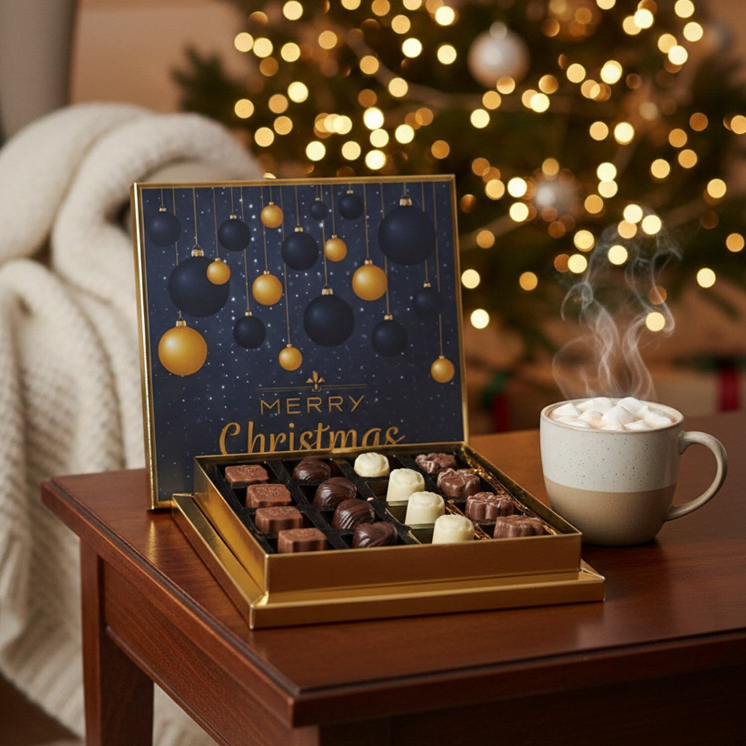 Yılbaşı Merry Christmas Temalı16'lı Special Çikolata Kutusu (240gr)