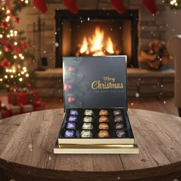 Yılbaşı Merry Christmas Temalı 16'lı Sargılı Special Çikolata Kutusu (240gr)
