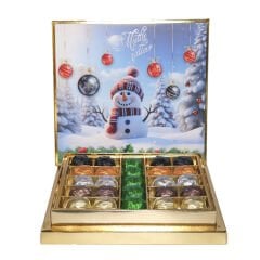 Yılbaşı Kardan Adam Temalı 25'li Sargılı Special Çikolata Kutusu (375gr)