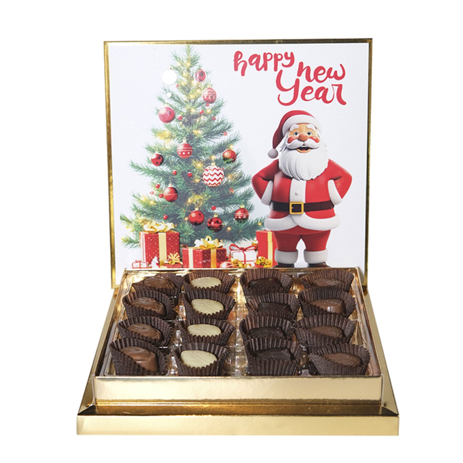 Noel Baba & Yılbaşı Ağaç Temalı 16'lı Special Çikolata Kutusu (240gr)