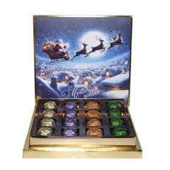 Yılbaşı Noel Baba & Geyik Temalı 16'lı Sargılı Special Çikolata Kutusu (240gr)