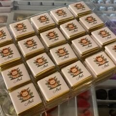 İsim Yazılı Erkek Bebek Madlen Çikolata