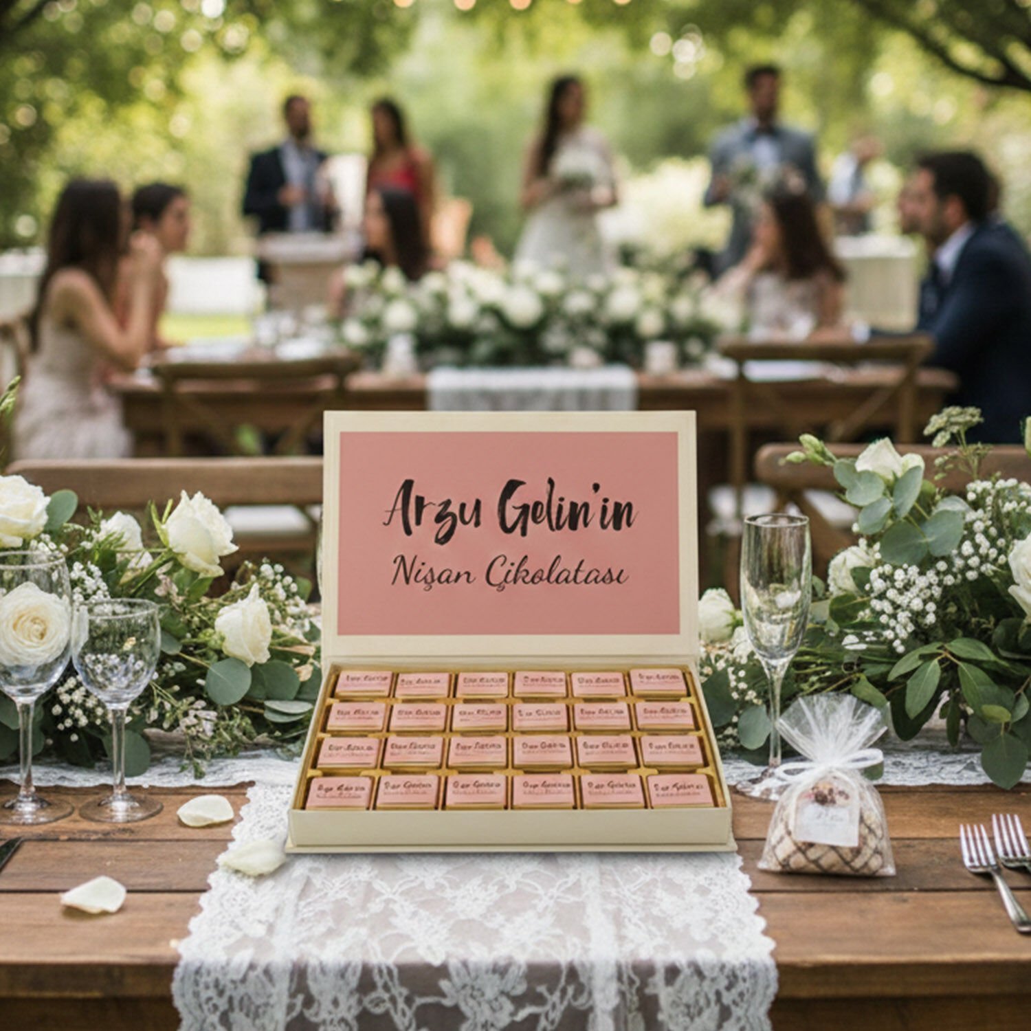 Dikdörtgen Kutu Kız İsteme Çikolatası